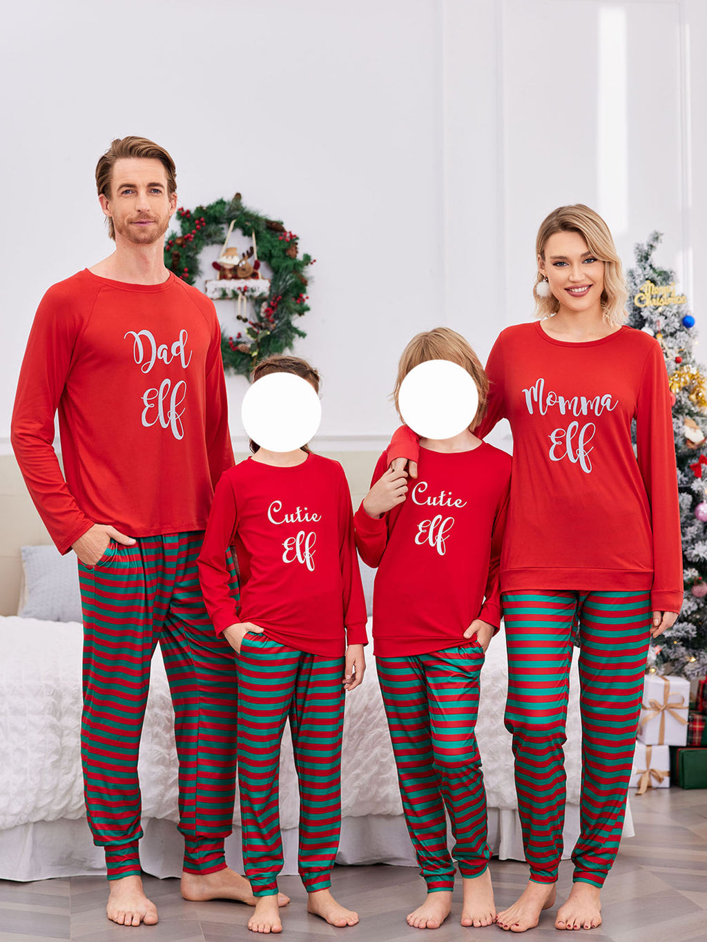 Christmas Pajamas For Family Matching Sets Xmas Soft Holiday Sleepwear Women's Lounge Sets Soft Cozy Party Women Vacation Festival Home Wear Nightwear Festive Sleeepwear Seasonal Loungewear Comfy Sets Holiday Gift Ideas Winte