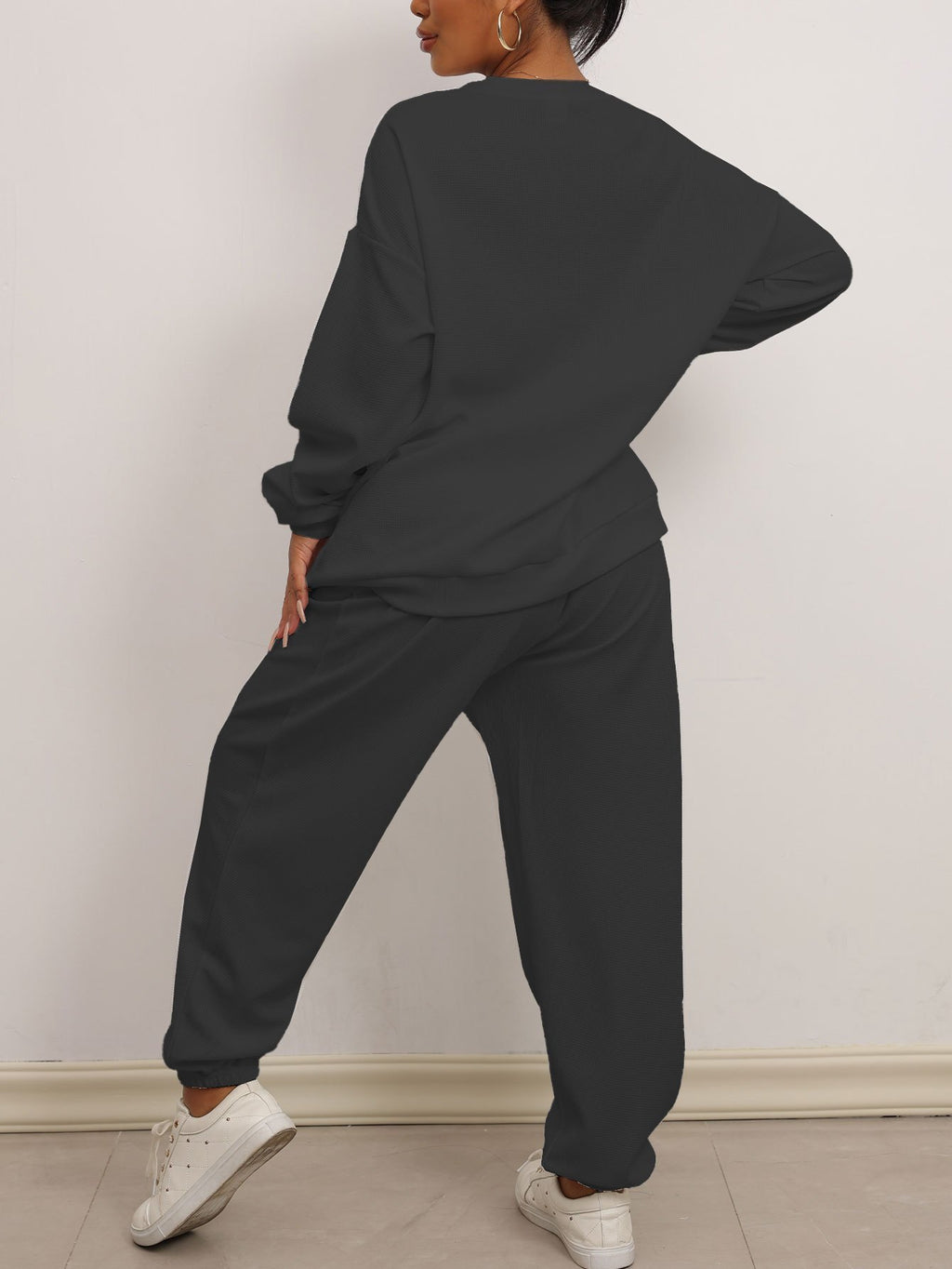 Women'S Plus Size Christmas Snowman Print Lounge Set - Cozy Fleece Pants with "Let It Snow" Design, Long Sleeve, Casual Winter Wear, Perfect for Holiday Celebrations, Christmas Pajamas