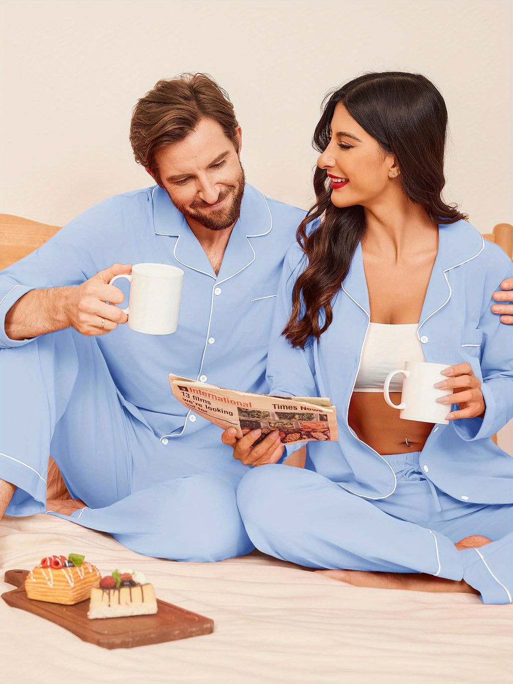 Womens Couple vacation Matching Pajamas 100% Long Sleeve Sleepwear Button Loungewear Pjs Set S-XXL, Summer Pajamas, Padded Nightwear For Women, Modal Pajamas Women, Womens Pyjama, Christmas Pajamas Women, Cat Pajamas For Wome