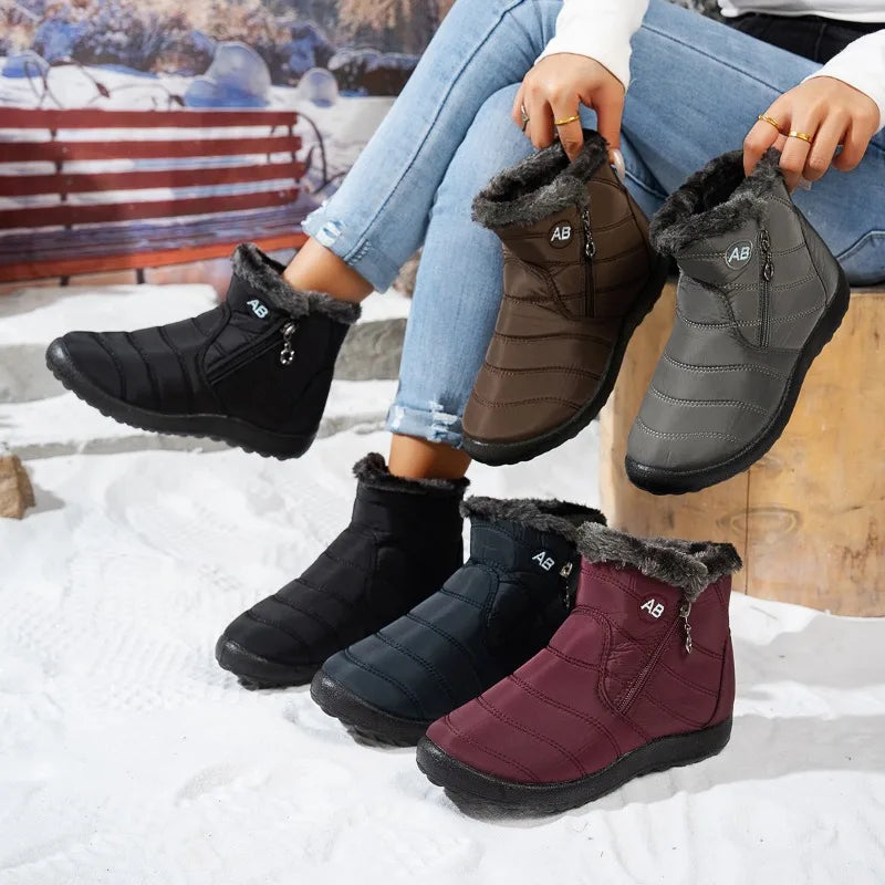 Women's Boots Women's Winter Boots Fur Winter Shoes For Women Ankle Boots Snow Super Warm Low Heels Botas Mujer Winter Footwear