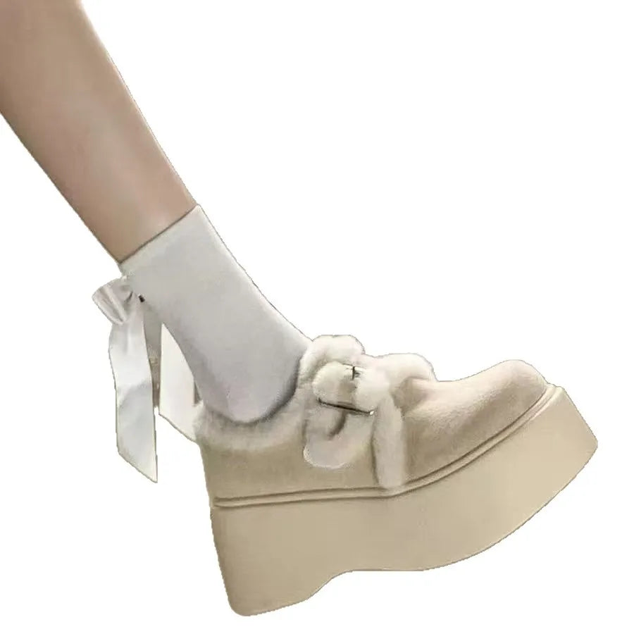 Snow boots for women in autumn and winter of 2025 new retro style with thick velvet and versatile warm cotton shoes