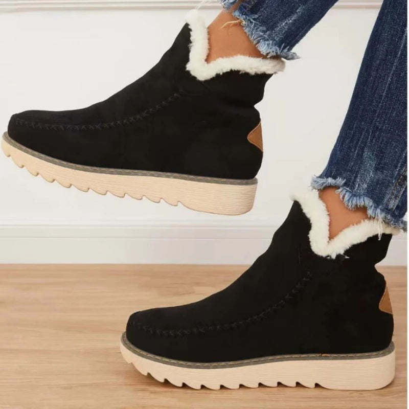 Women's Snow Boots Winter Fashion Casual Warm Shoes for Women Slip on Lady Comfort Female Ankle Boot Footwear Botas De Mujer