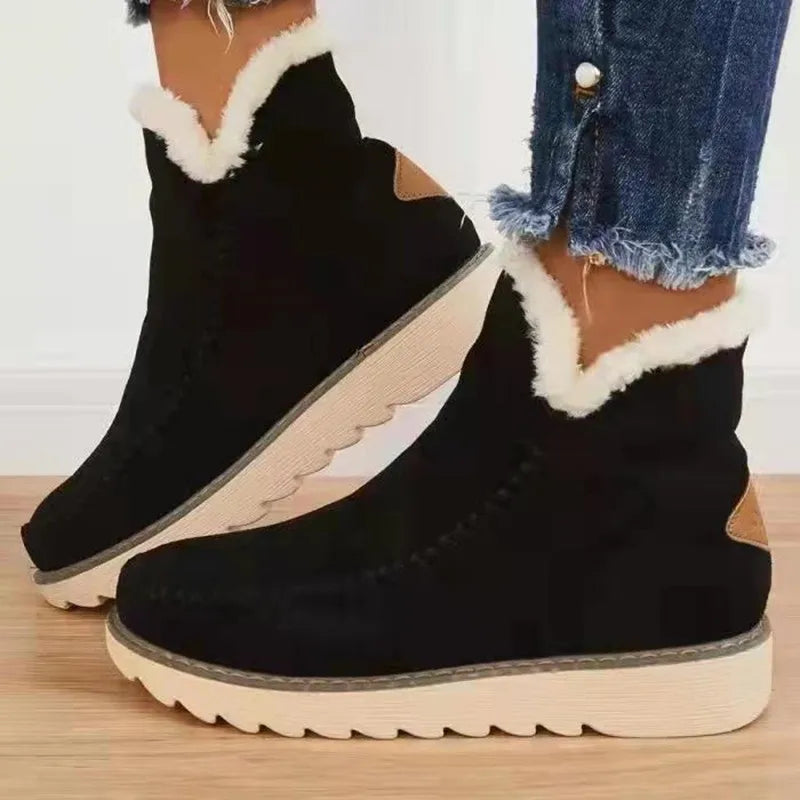 Women's Snow Boots Winter Fashion Casual Warm Shoes for Women Slip on Lady Comfort Female Ankle Boot Footwear Botas De Mujer
