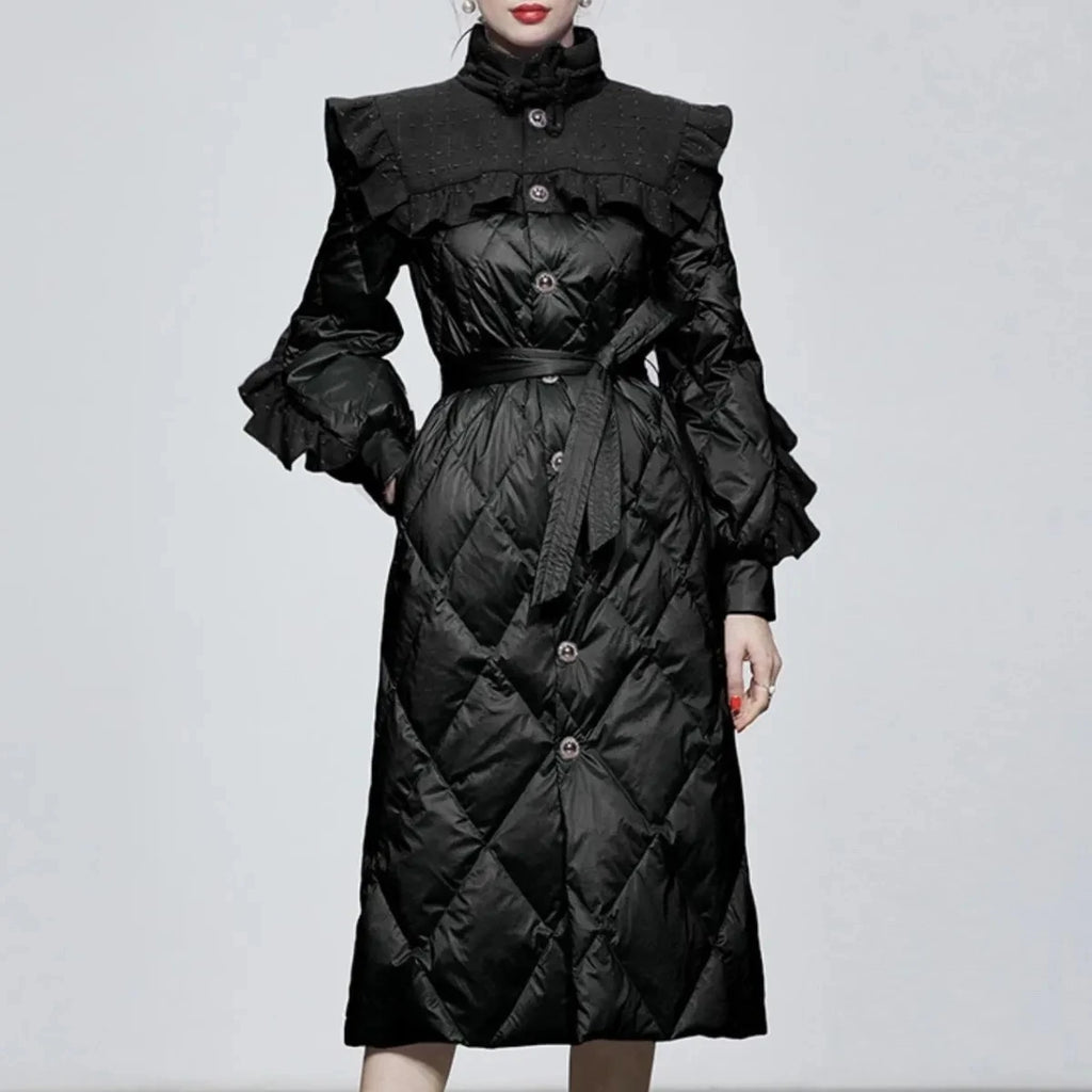 Winter Down Jacket Womens 2024 New Parka Long Slim White Duck Down Coat Thicken Elegant Female Outerwear All-match Overcoat