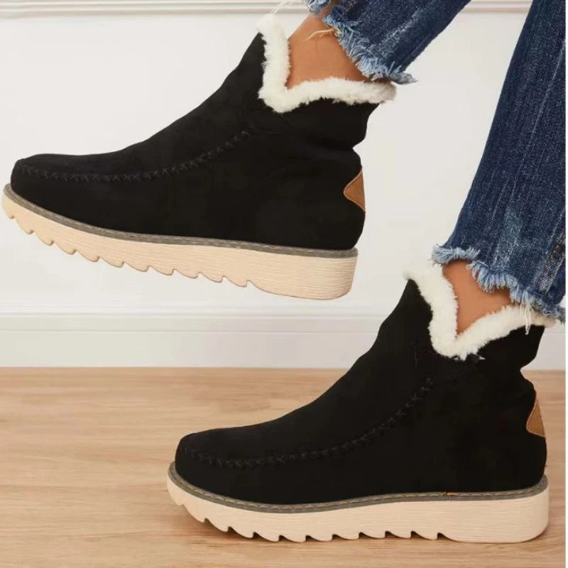 Women's Snow Boots Winter Fashion Casual Warm Shoes for Women Slip on Lady Comfort Female Ankle Boot Footwear Botas De Mujer