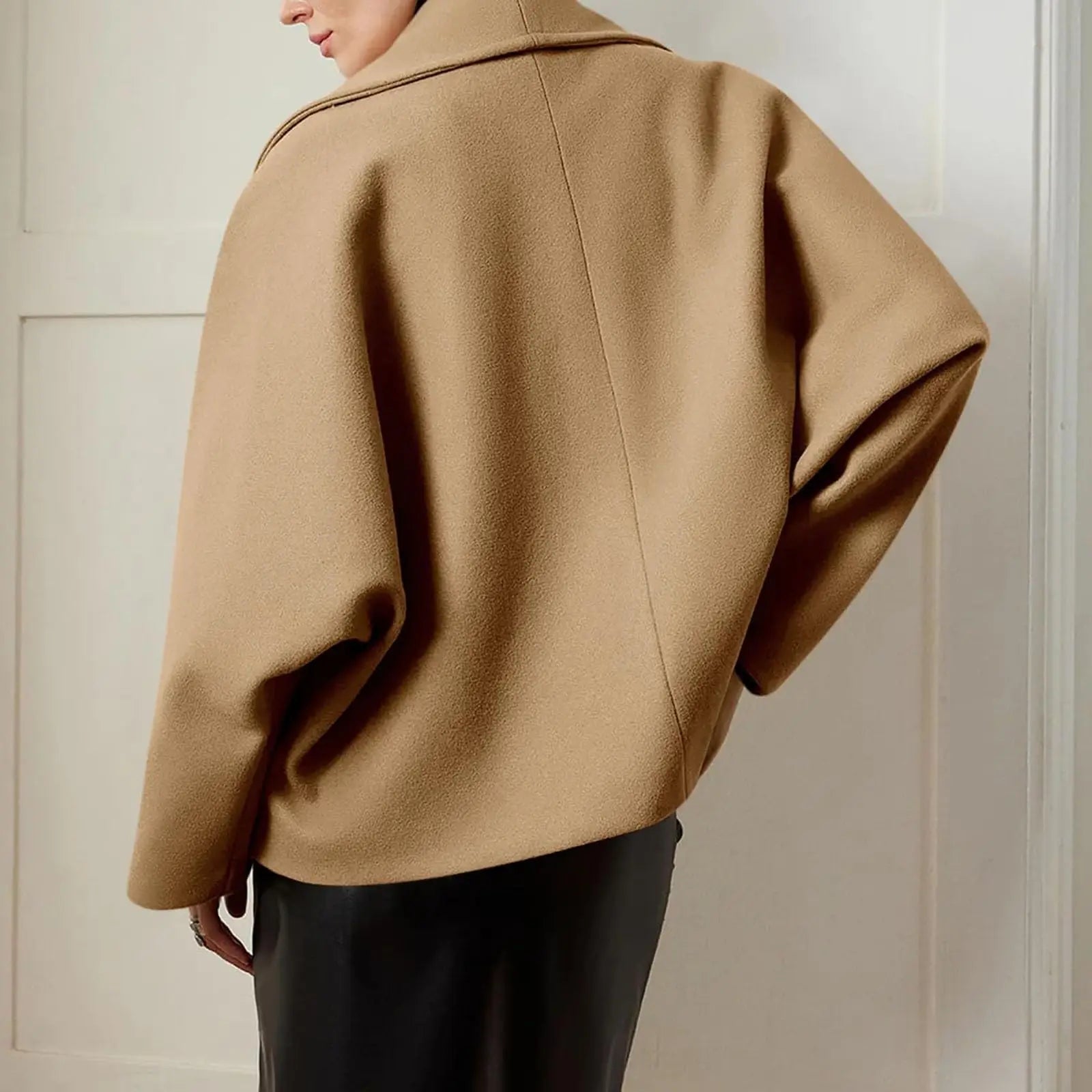 Female Winter Trendy Jackets Simple Solid Color With Button Casual Thermal Coat Women Soft Comfortable Daily Graceful Overcoat