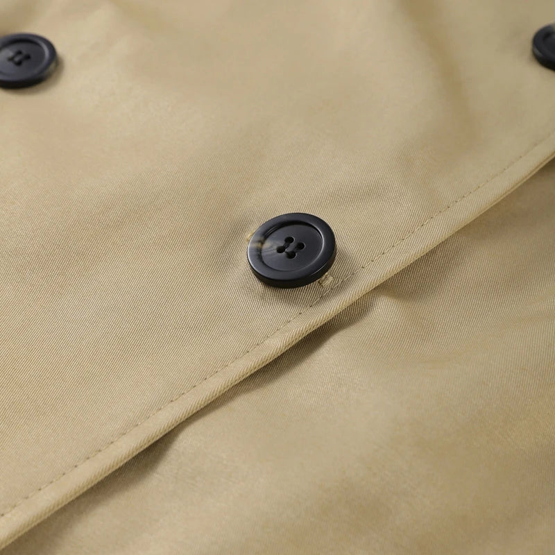 Chic Punk Trench Coat For Women Full Sleeve Loose Hooded Crop Coat Lapel Bat Sleeve Long Coats 2025 New Lady Y2k Fall Outwears