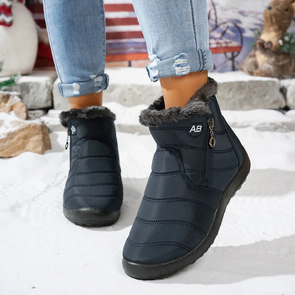 Women's Boots Women's Winter Boots Fur Winter Shoes For Women Ankle Boots Snow Super Warm Low Heels Botas Mujer Winter Footwear