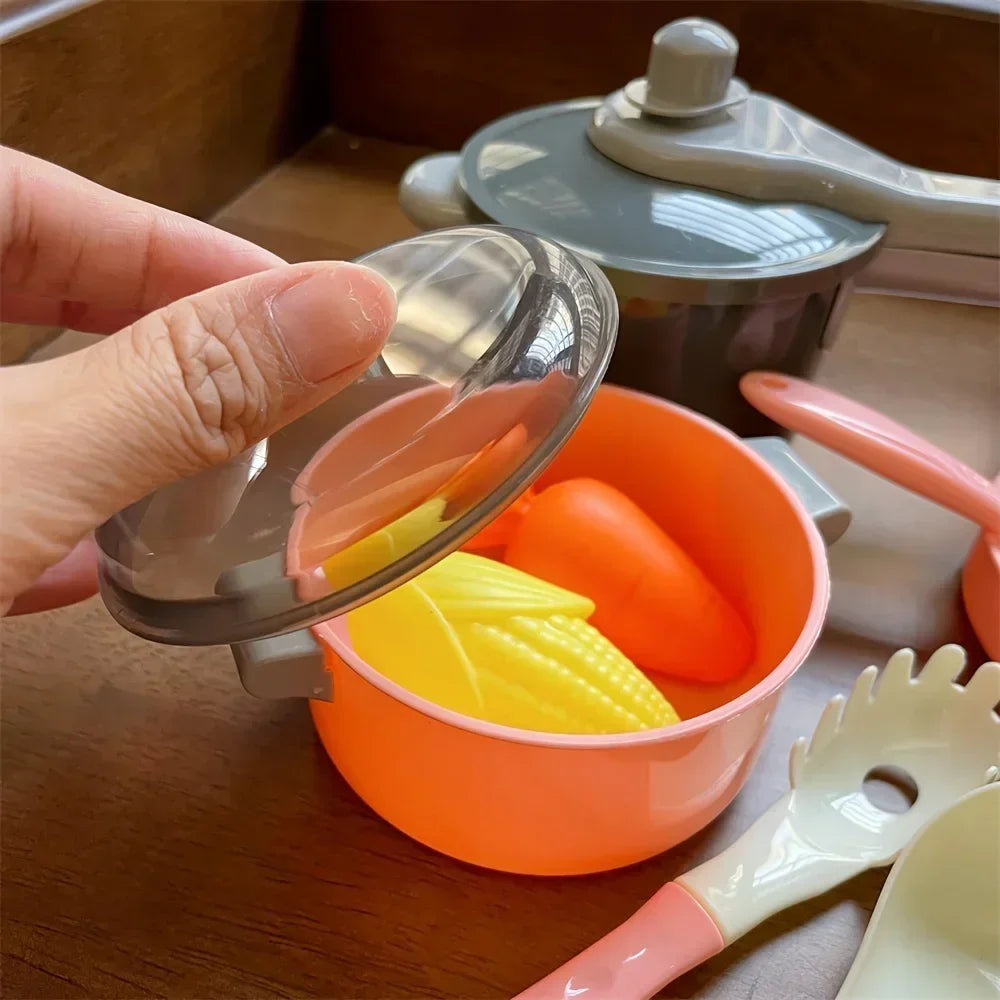 Kids Kitchen Set with Realistic Cooking Tools Creative Role Play Toys for Boys and Girls  Gifts for Children's Imaginative Play