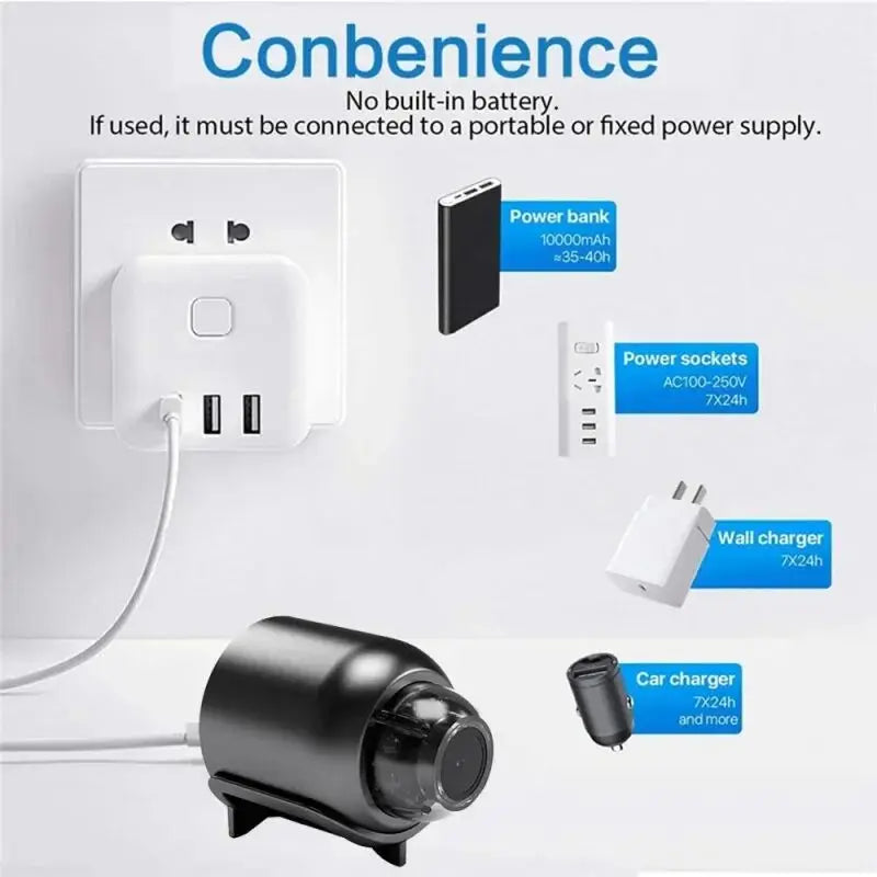 New X5Mini Night Vision 1080P Wireless Surveillance Camera Lightweight Clear Portable Motion Detection Premium Quality
