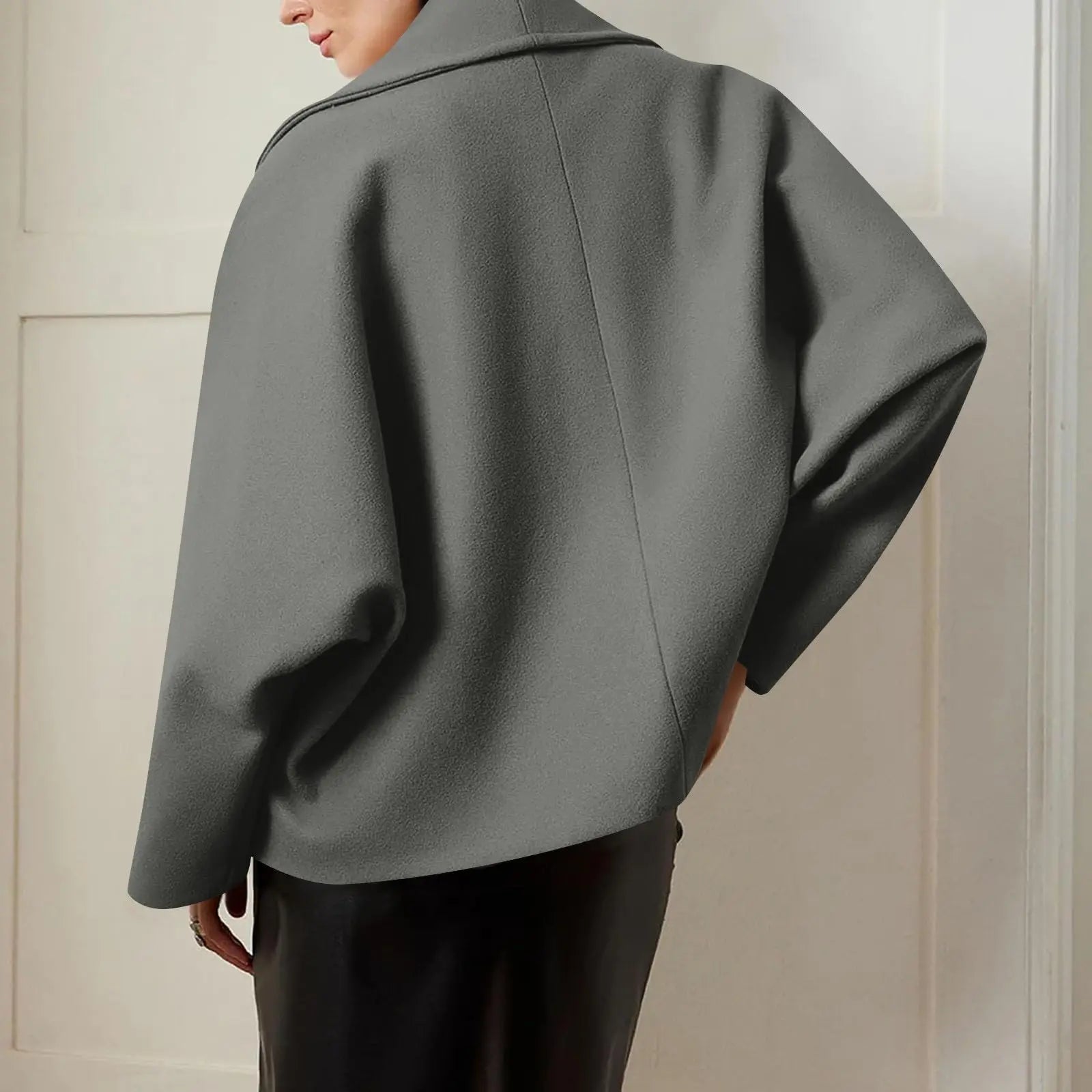 Female Winter Trendy Jackets Simple Solid Color With Button Casual Thermal Coat Women Soft Comfortable Daily Graceful Overcoat