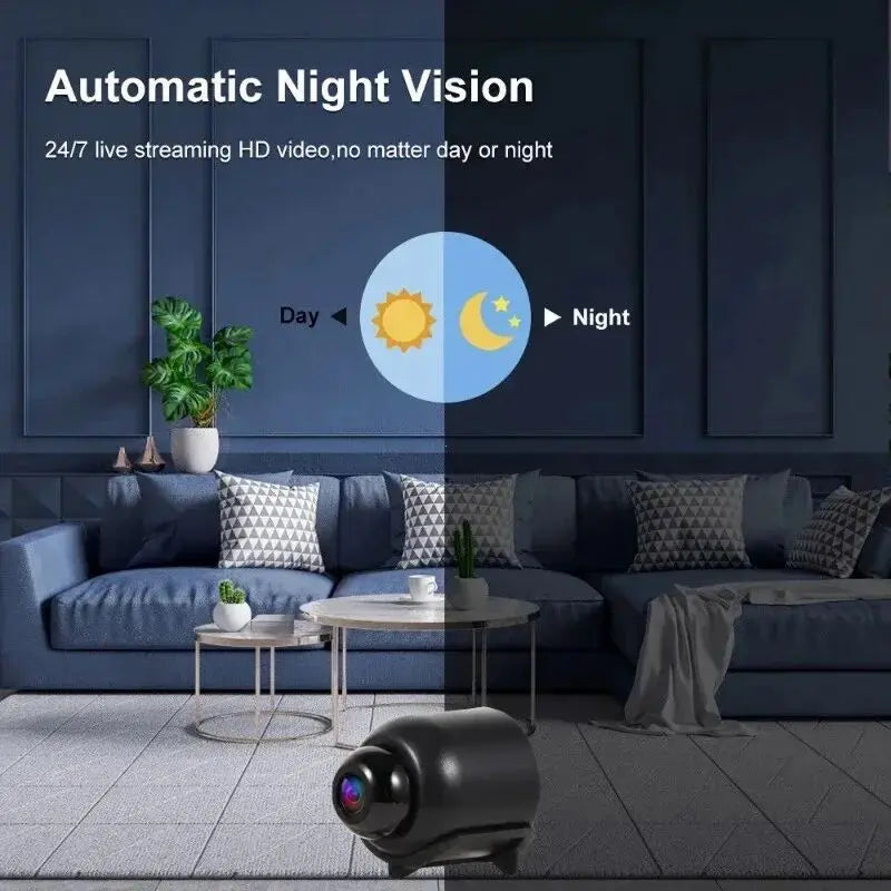 New X5Mini Night Vision 1080P Wireless Surveillance Camera Lightweight Clear Portable Motion Detection Premium Quality