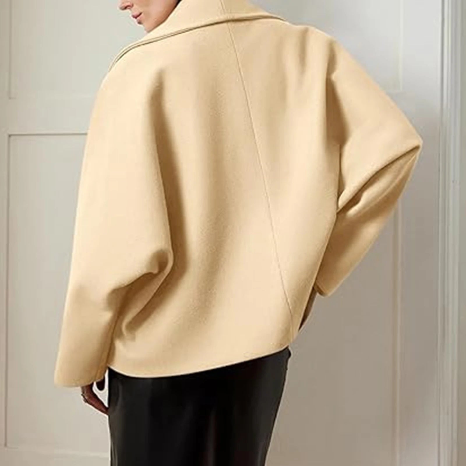 Female Winter Trendy Jackets Simple Solid Color With Button Casual Thermal Coat Women Soft Comfortable Daily Graceful Overcoat