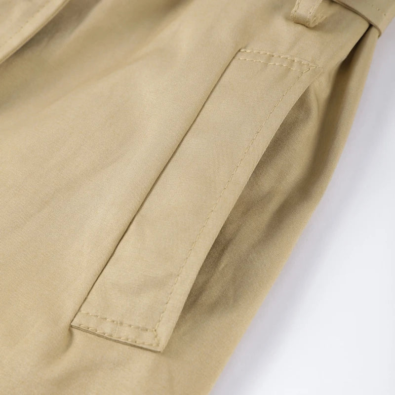 Chic Punk Trench Coat For Women Full Sleeve Loose Hooded Crop Coat Lapel Bat Sleeve Long Coats 2025 New Lady Y2k Fall Outwears