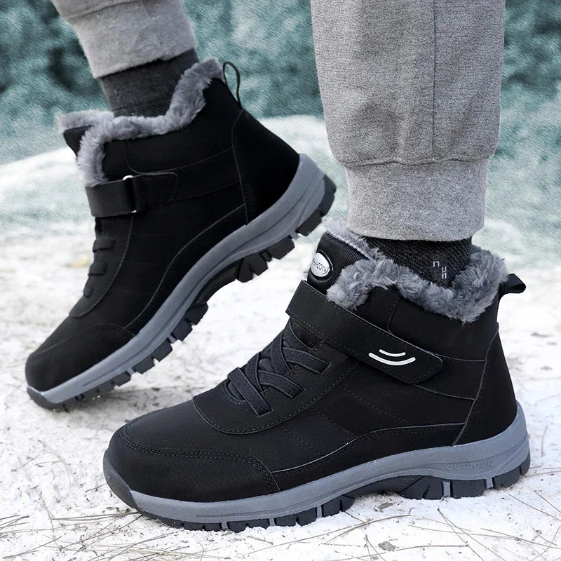 Snow Boots for Women Casual Winter Shoes Platform Non-slip Warm Fur Ankle Boots Plush Combat Outdoor Hiking Motorcycle Boots