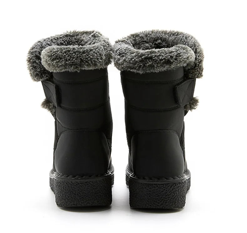 Women's Boots 2025 Trend Winter Shoes For Woman Winter Boots Ankle Low Heels Botas Mujer Waterproof Snow Boots With Fur Shoes