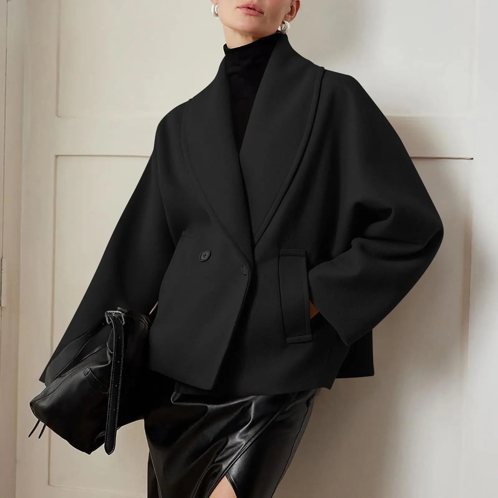 Female Winter Trendy Jackets Simple Solid Color With Button Casual Thermal Coat Women Soft Comfortable Daily Graceful Overcoat