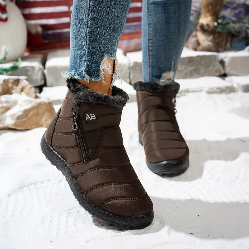 Women's Boots Women's Winter Boots Fur Winter Shoes For Women Ankle Boots Snow Super Warm Low Heels Botas Mujer Winter Footwear