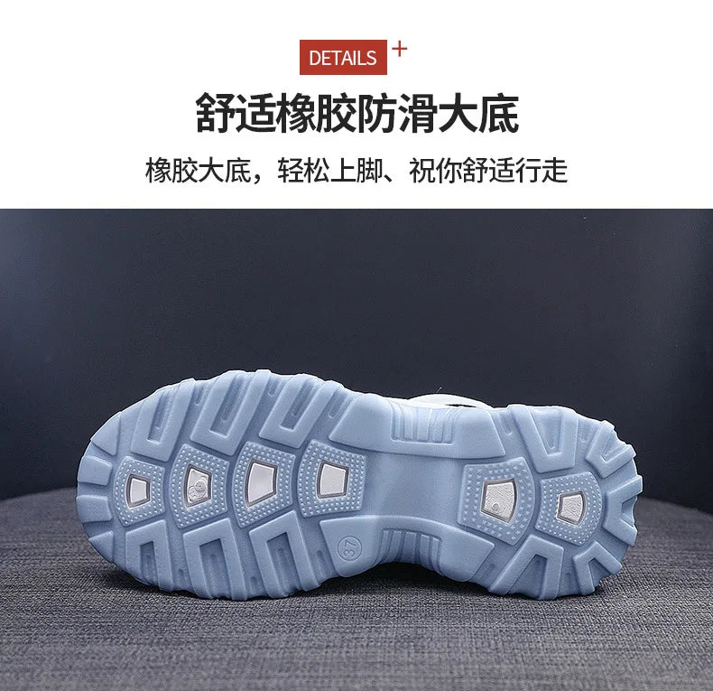 Women's White Winter Sneakers with Plush Lining and Chunky Sole - Warm High-Top Athletic Shoes for Cold Weather zapatos de mujer