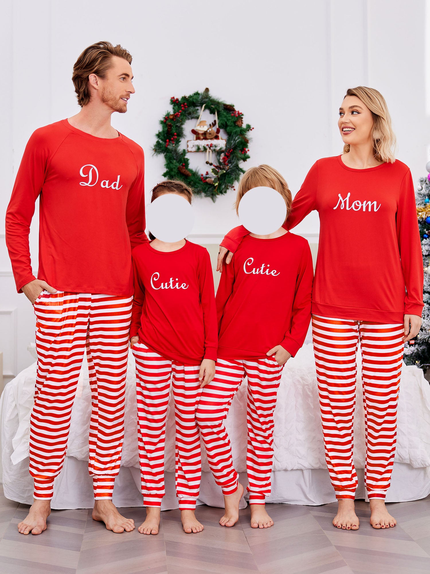 Christmas Pajamas for Family Matching Sets Xmas Soft Holiday Sleepwear women's lounge Sets Soft cozy party women vacation Festival home wear nightwear Festive Sleeepwear Seasonal loungewear comfy sets Holiday gift ideas winte