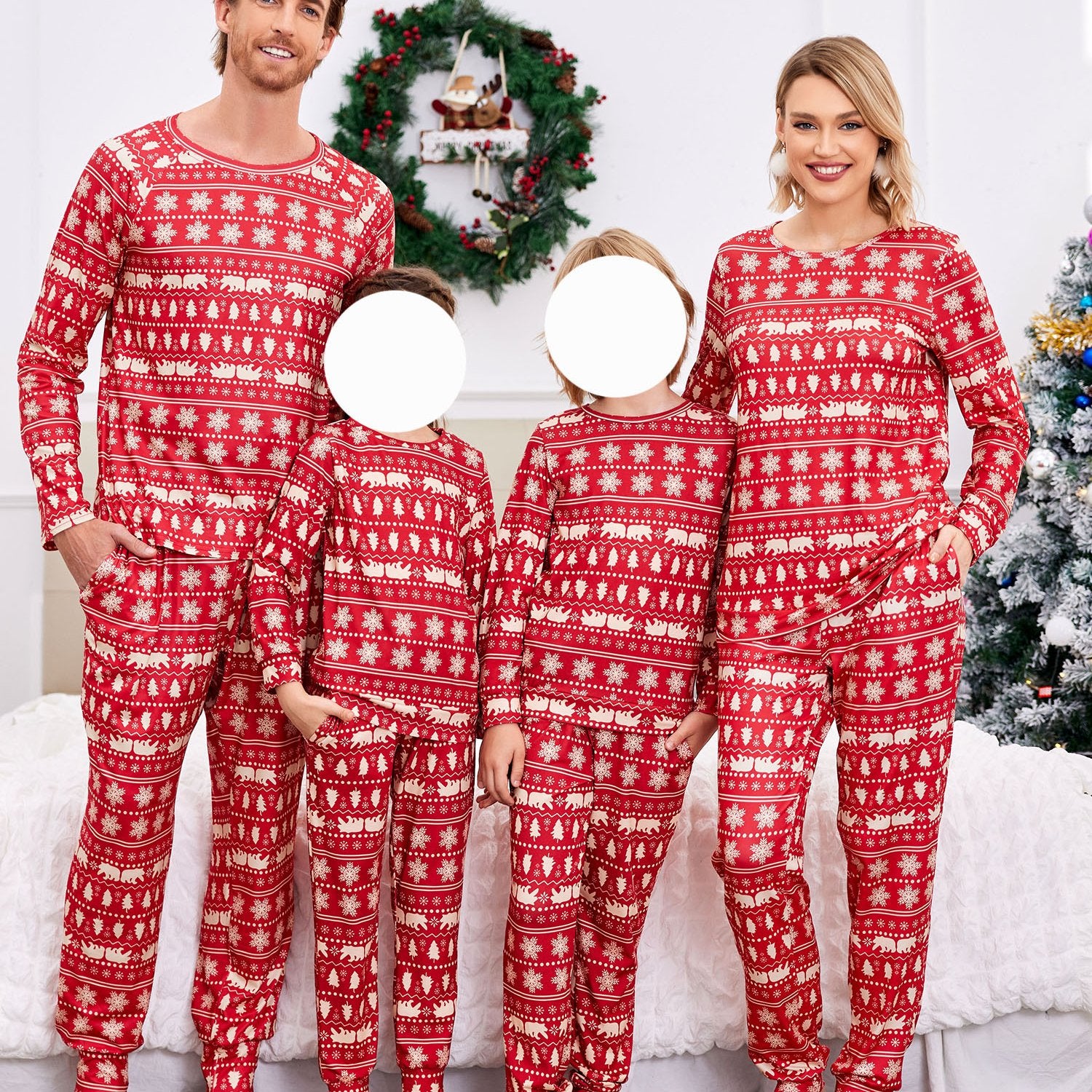 Christmas Pajamas For Family Matching Sets Xmas Soft Holiday Sleepwear Women's Lounge Sets Soft Cozy Party Women Vacation Festival Home Wear Nightwear Festive Sleeepwear Seasonal Loungewear Comfy Sets Holiday Gift Ideas Winte