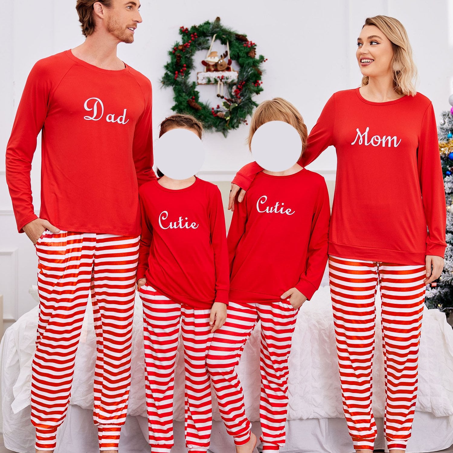 Christmas Pajamas for Family Matching Sets Xmas Soft Holiday Sleepwear women's lounge Sets Soft cozy party women vacation Festival home wear nightwear Festive Sleeepwear Seasonal loungewear comfy sets Holiday gift ideas winte