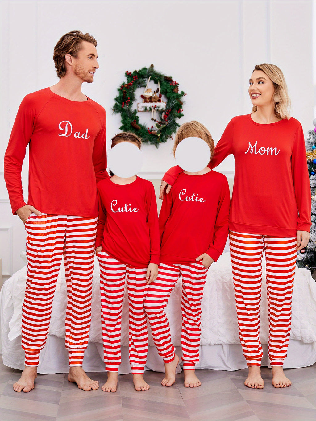 Christmas Pajamas For Family Matching Sets Xmas Soft Holiday Sleepwear Women's Lounge Sets Soft Cozy Party Women Vacation Festival Home Wear Nightwear Festive Sleeepwear Seasonal Loungewear Comfy Sets Holiday Gift Ideas Winte